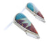 Multicolor Inlay Sterling Silver Jewelry Post Earrings BW69870